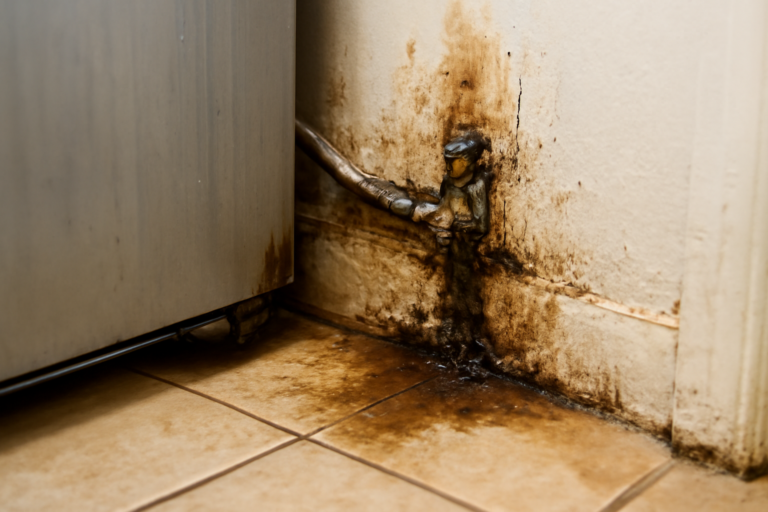Refrigerator Water Line Leak Removal