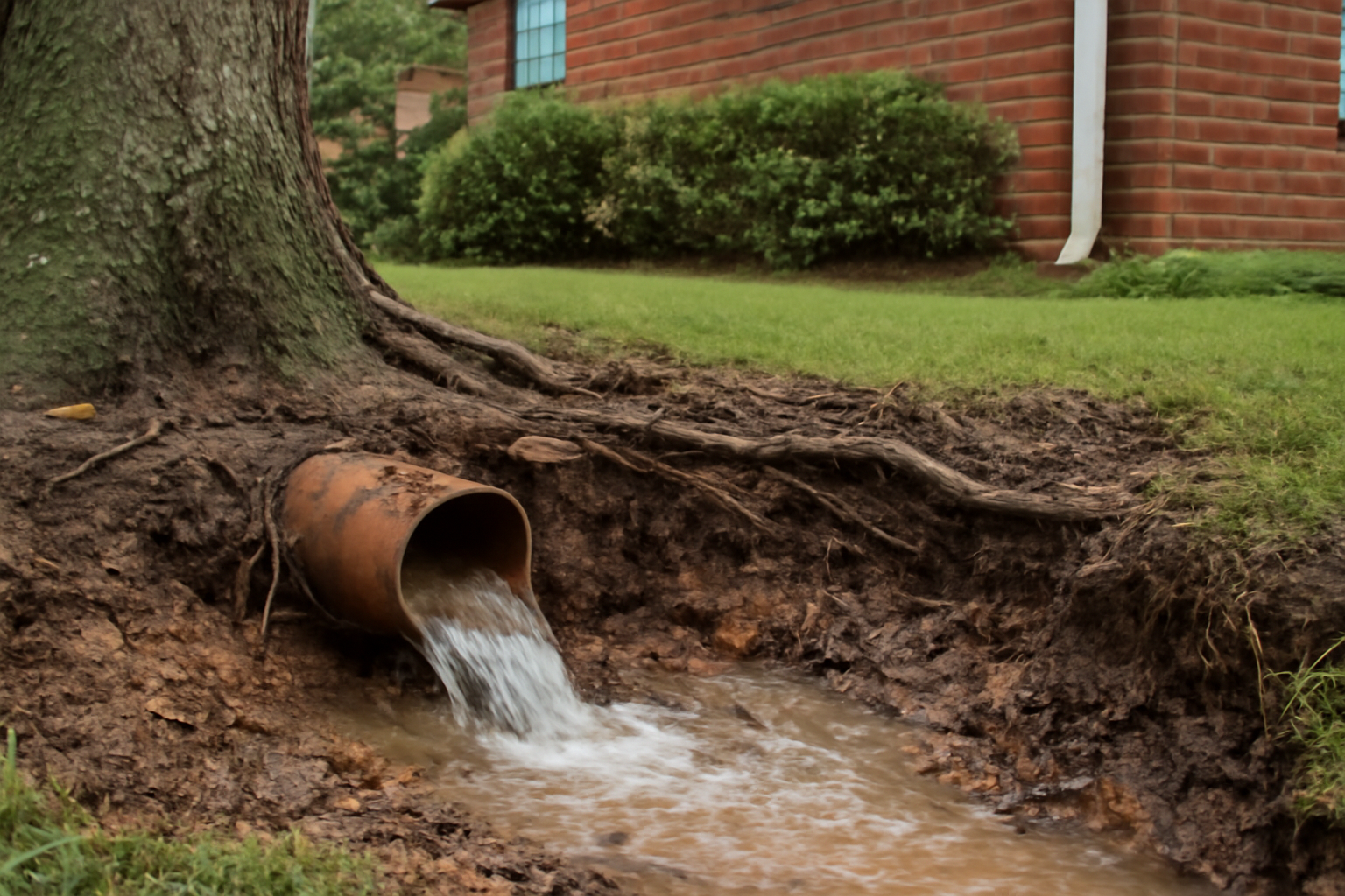 Tree Root Pipe Damage Water Removal in Watauga, TX